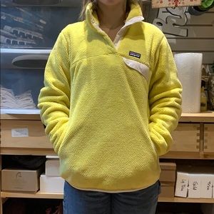 Patagonia fleece pullover sz M women’s yellow